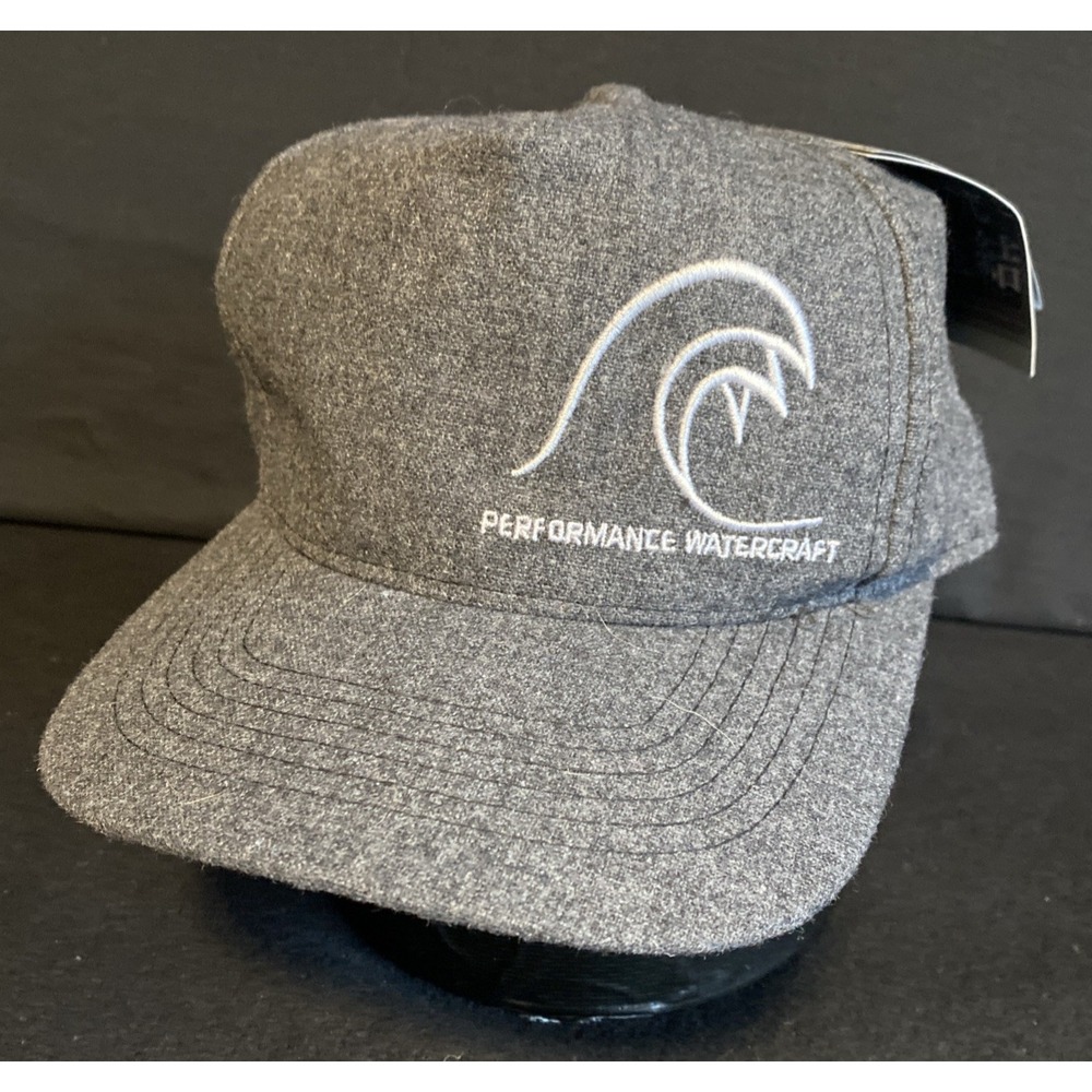 Yamaha Performance Wave Flatbill Cap-Adult WTC-21HFB-CH-NS Gray with White Logo